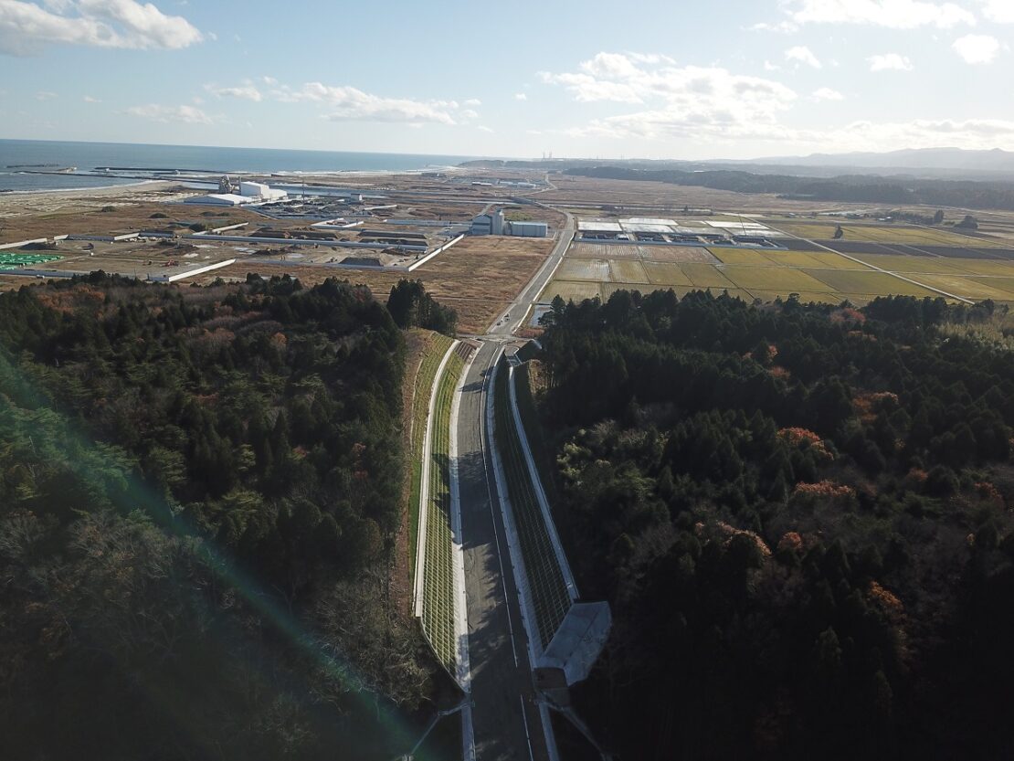 一般県道広野・小高線の空撮写真2