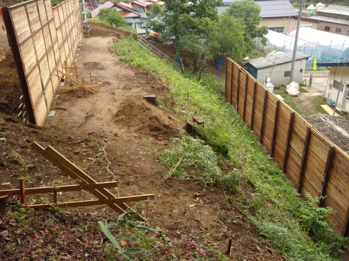 仮設防護柵設置