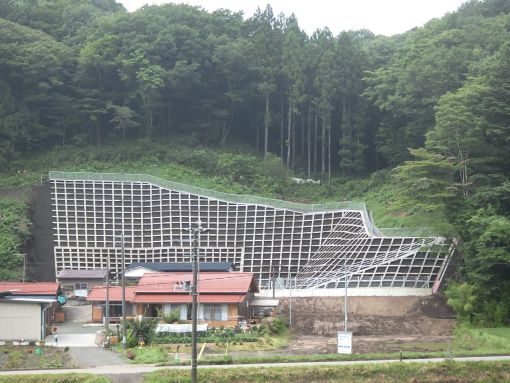 法面保護工事の施工後